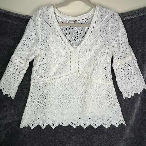 Sundance Belle Du Jour eyelet top size Medium - Picture 1 of 4